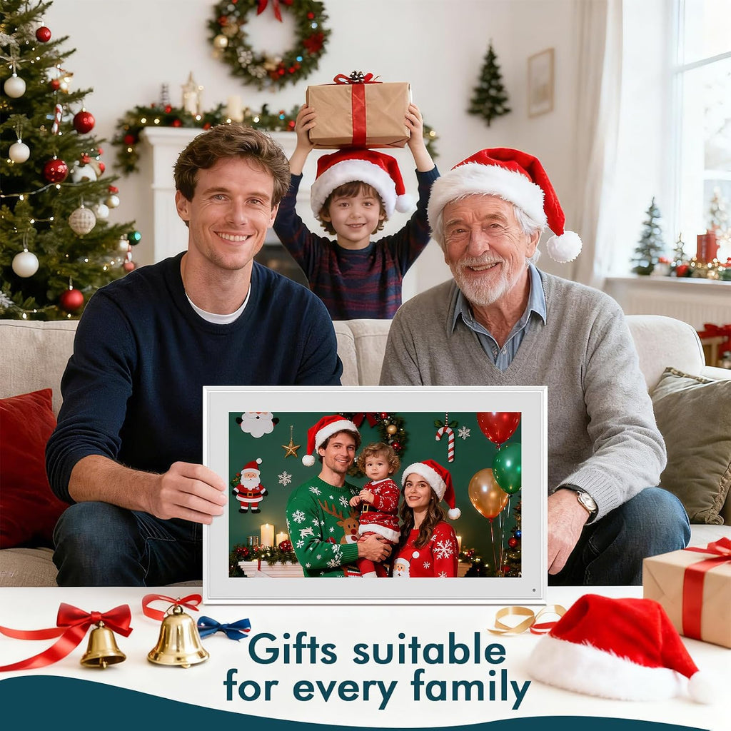 15.6 Inch Digital Wall Calendar Touch Screen Smart Electronic Calendar | Sync Google/iCloud, No Subscription, Chore Chart Reward System, Meal Planner, Digital Photo Frame, Gift for Mom, White