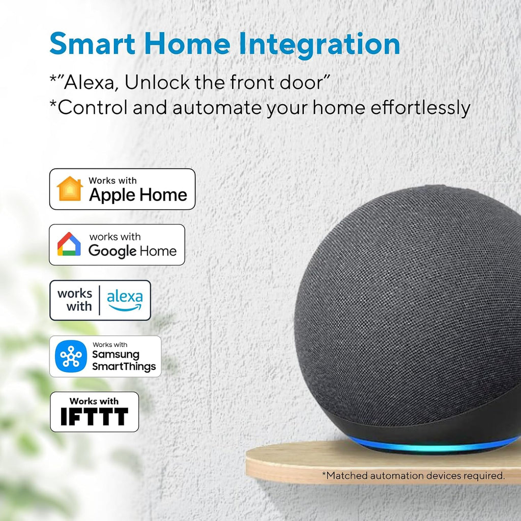 ULTRALOQ Bolt NFC Smart Lock, Tap to Unlock with iPhone and Android NFC, Built-in WiFi Smart Locks for Front Door, App Remote Access, Auto-Lock, Auto Unlock, Works with Apple Home, Alexa, Google