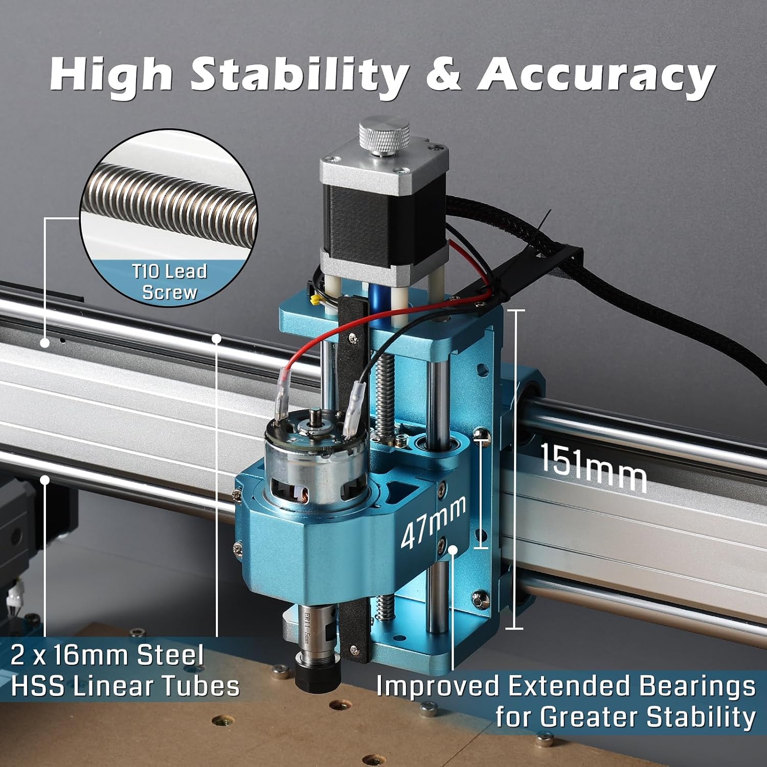 Genmitsu CNC Router Machine 4040-PRO + X-axis Extension Kit + Y-axis Extension Kit + 3pcs Threaded Inserts 2060 MDF Spoilboard