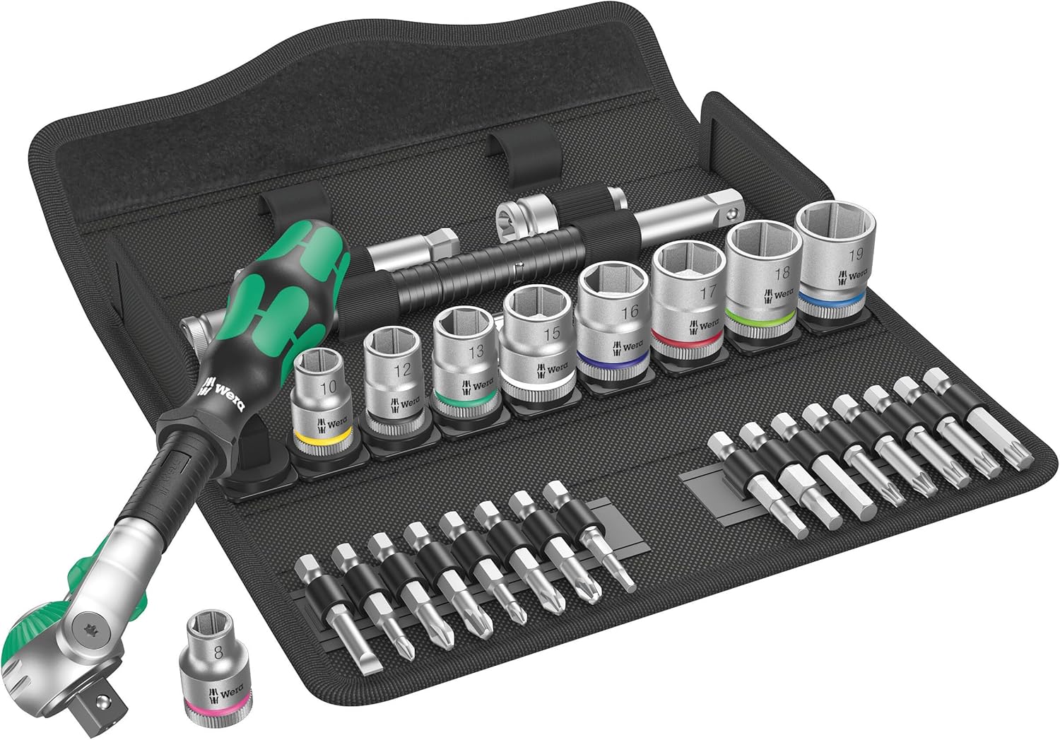 Wera 8100 SB 6 SPEED 3/8 29 PC 3/8' DRIVE METRIC