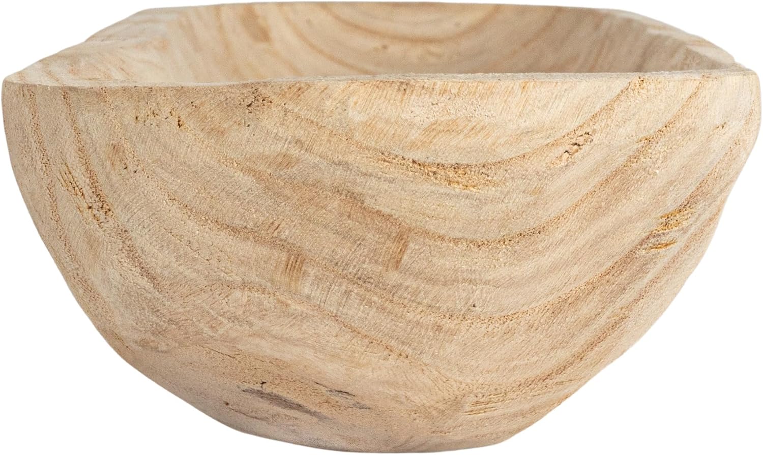 Creative Co-Op Paulownia Wood Oval Bowl | Brown | 22.75' L x 6' W x 3.25' H | (Pack of 4)