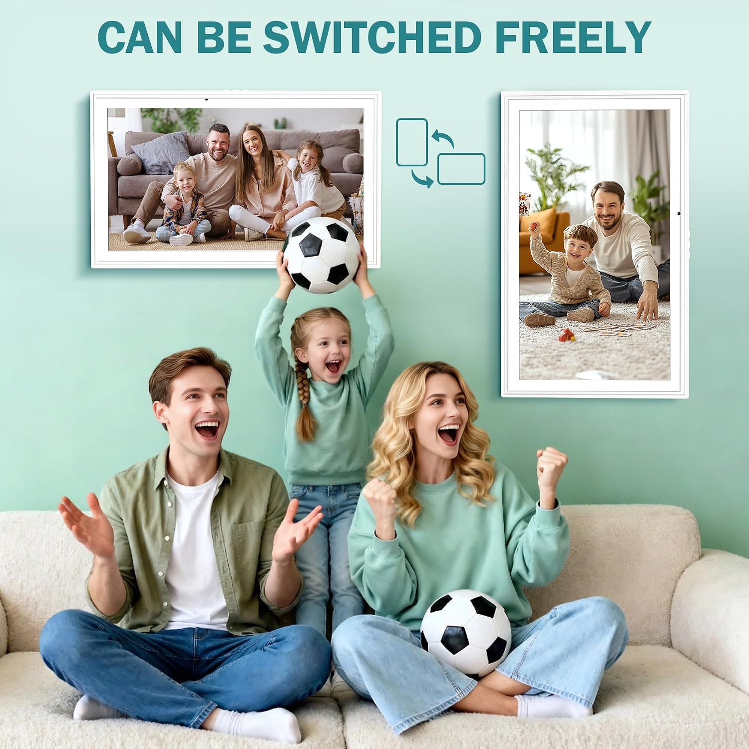 Digital Calendar Wall Touch Screen, 21.5 Inch Electronic Smart Calendar with Google Play & Multi-Calendar Sync, Electronic Planner & Chore Chart for Family Schedules Meal White
