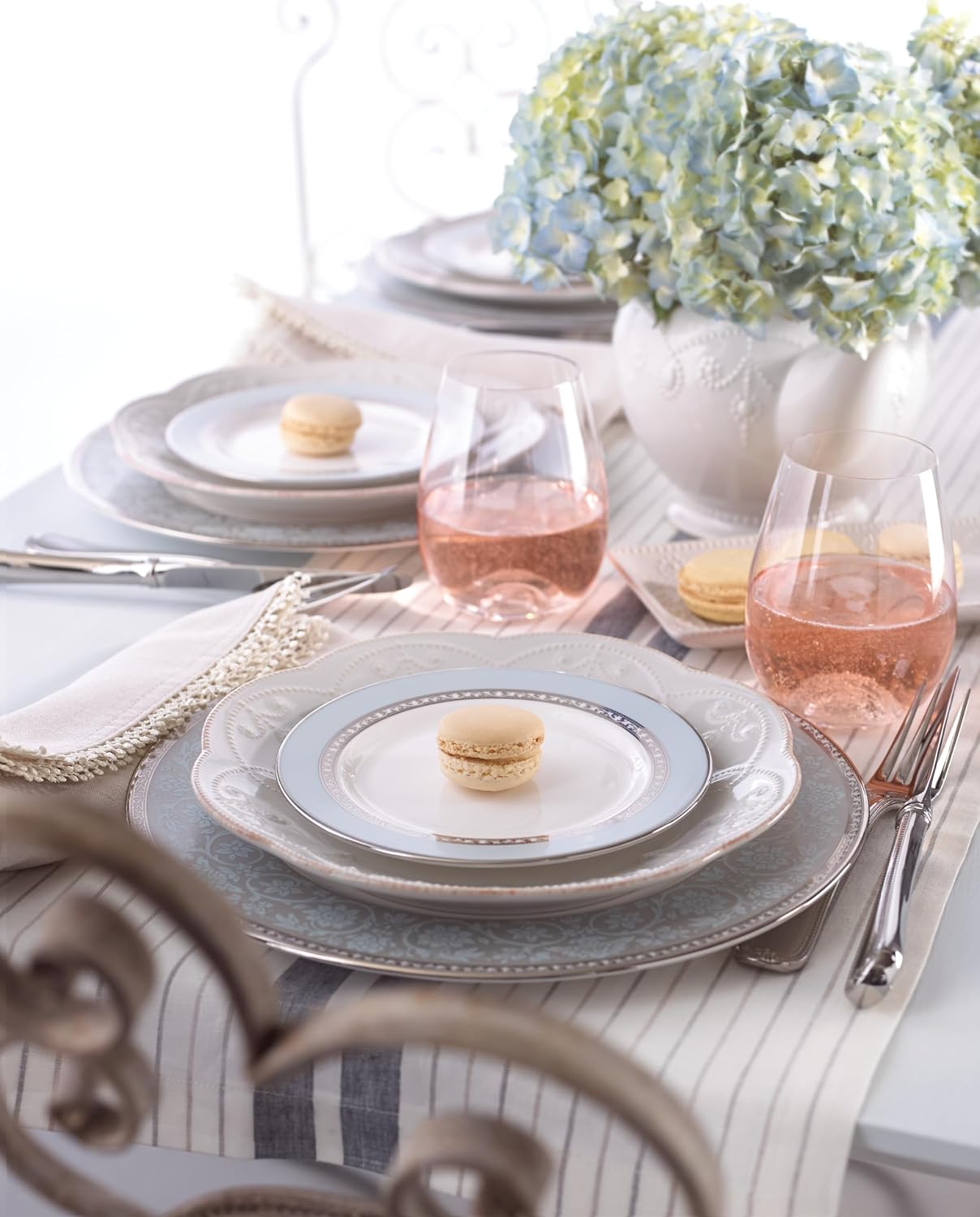 Lenox Dinnerware Set, French Perle White 16-Piece Set, Service For 4, Stoneware Material, Dishwasher Safe, Microwave Safe, Plates, Bowls, Mugs, Plates and Bowls, Dishes (White, 16 Piece)