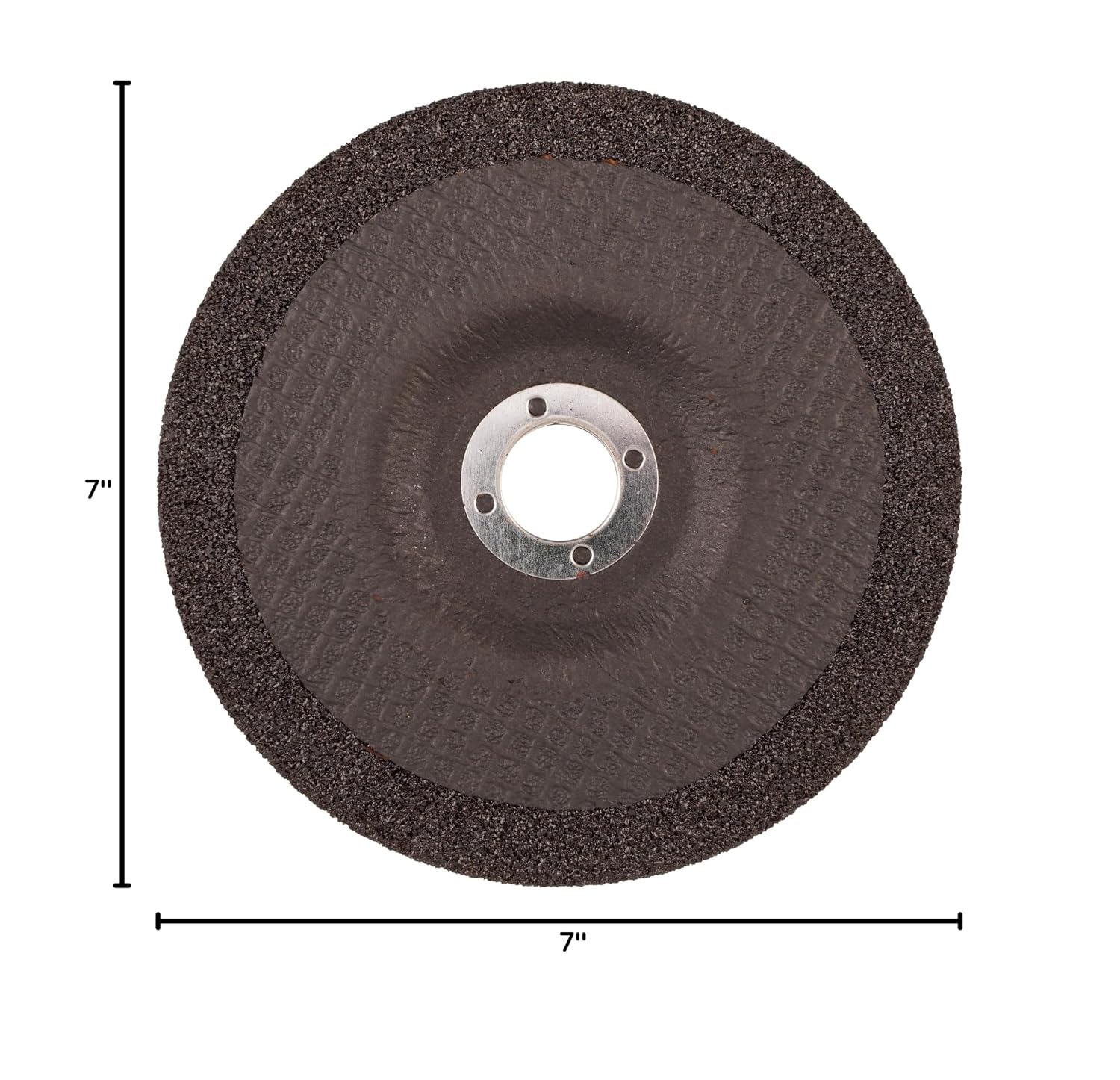 Weiler 58074 7' x 1/4' Tiger Zirc Type 27 Grinding Wheel, Z24T, 5/8'-11' UNC Nut (Pack of 10)