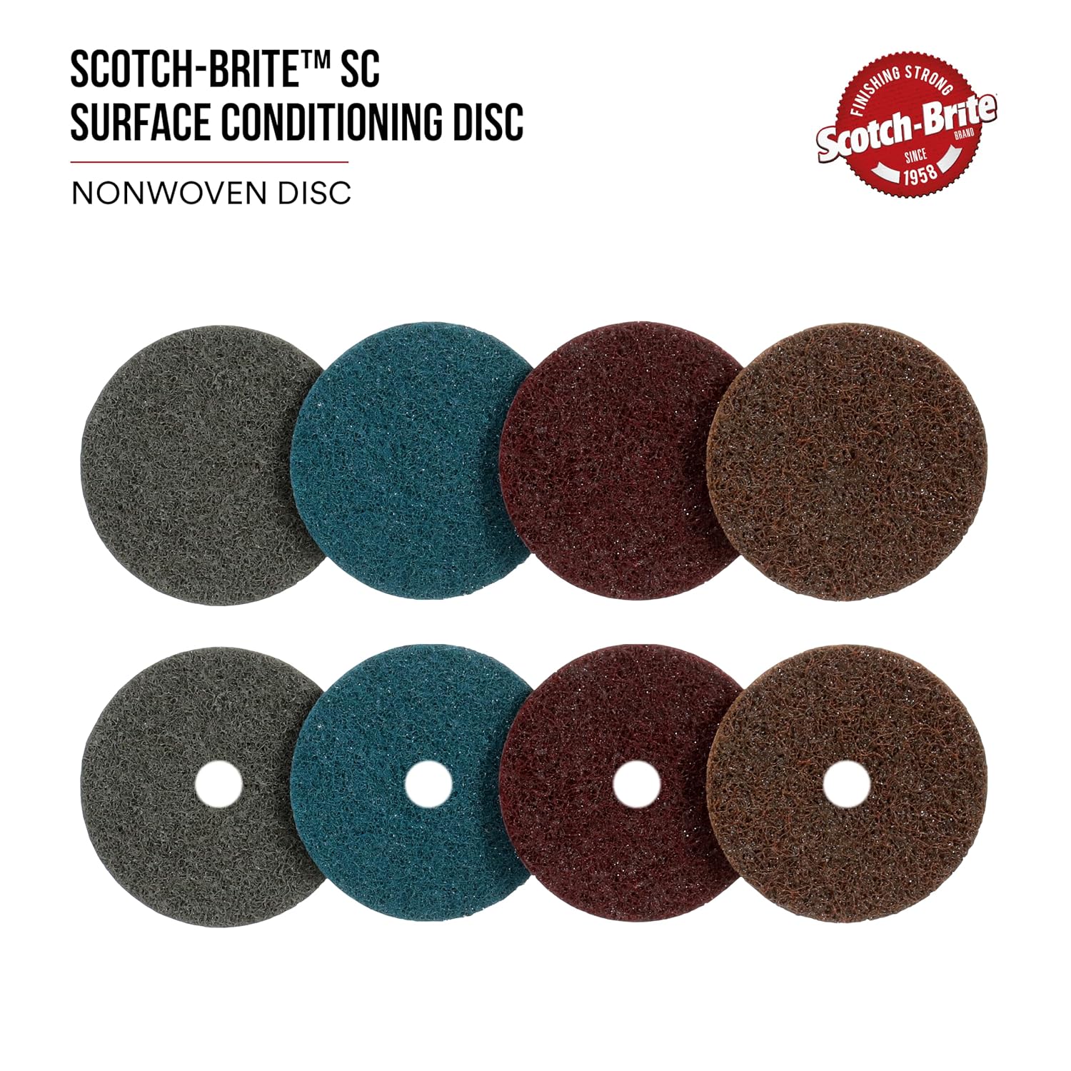 3M Scotch-Brite Surface Conditioning Disc, 4-1/2 in x 7/8 in A MED, 50 per case