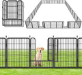 Decorative No Dig Fence Panels Metal Garden Fence with Gate, 83ft(L) x 32in(H) Garden Fencing for Dogs Rabbits, Temporary Fencing for Garden, Patio, Yard, 36 Panels