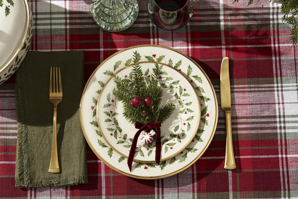 Lenox Dinnerware Set, Holiday 18-Piece Dinnerware Set, Service For 6, Porcelain Material, Dishwasher Safe, Home, Bowls, Dish Sets, Dinner Dishes, Plates And Bowls, Kitchen And Dining(Ivory, 18 Pieces)