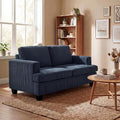 Fiona's magic 63' Loveseat Sofa Couch for Living Room, Deep Seat Sofa for Bedroom, Comfy Couch for Small Spaces, Blue Corduroy