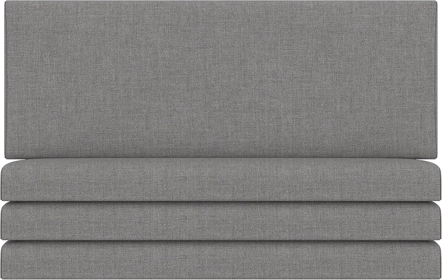 Jaxx Panelist Modern Padded Headboard – Set of 4 Wall Mounted Panels (Each 11.25' x 30') - Queen, Mouse Grey Microvelvet