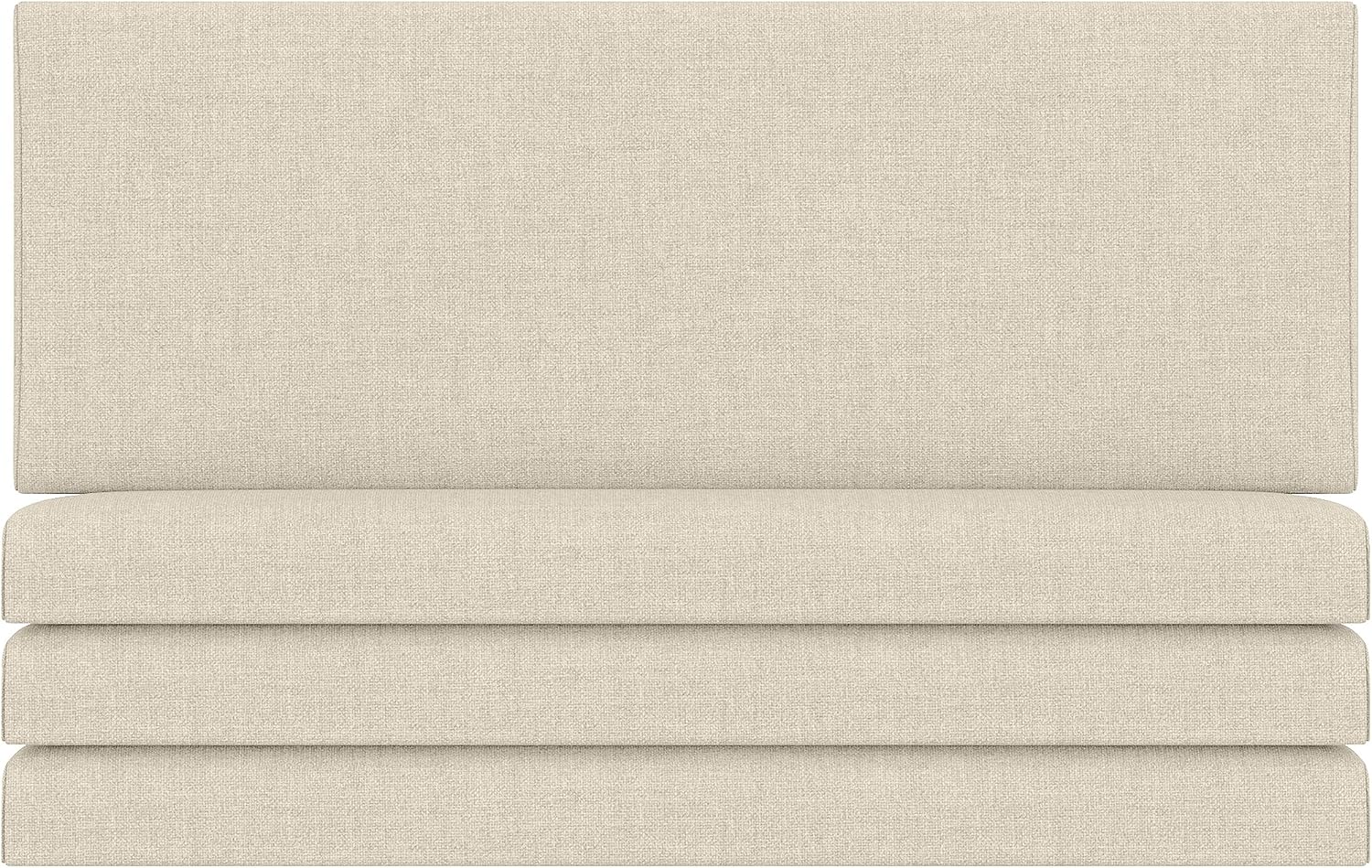 Jaxx Panelist Modern Padded Headboard – Set of 4 Wall Mounted Panels (Each 11.25' x 30') - Queen, Dune Beige Microvelvet