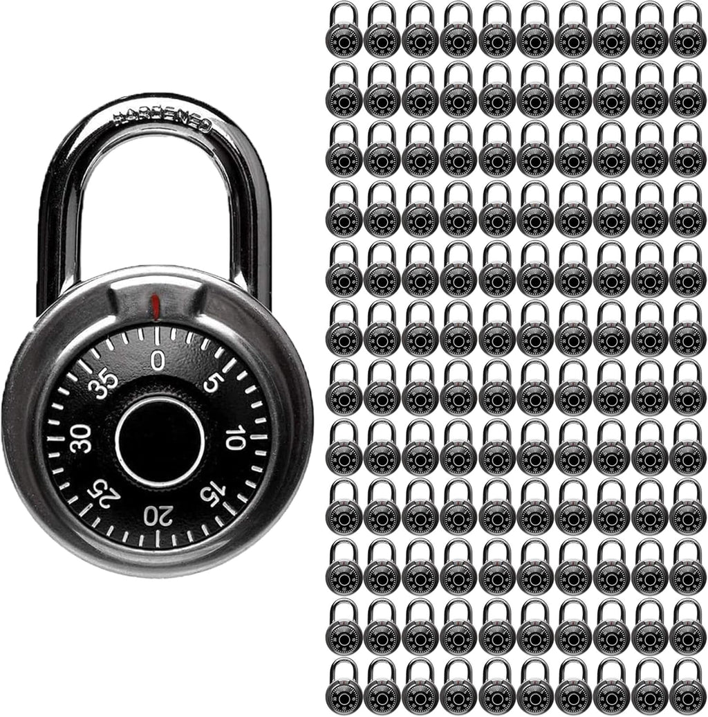 Hardened 50mm Laminated Combination Padlocks Wholesale Bulk Silver 120 Pack