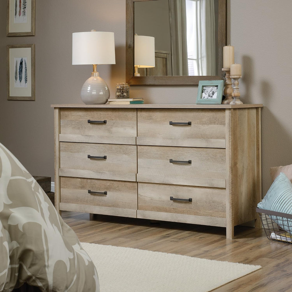 Sauder Cannery Bridge 6 Drawer Dresser, Lintel Oak finish