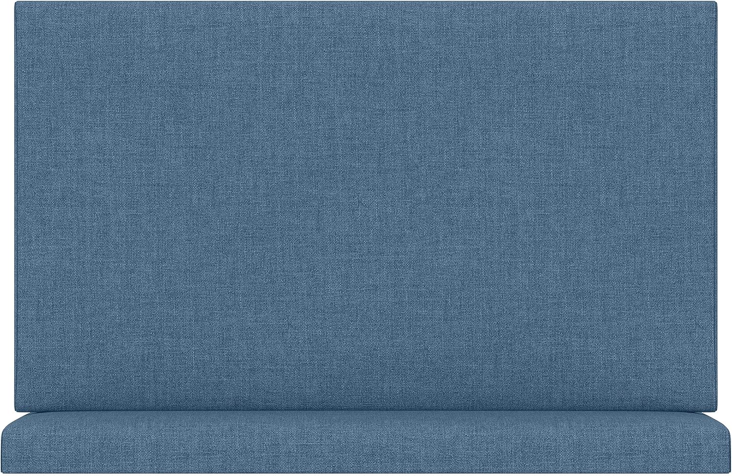 Jaxx Panelist Modern Padded Headboard- Set of 2 Wall Mounted Panels (Each 22.5' x 38')- King Double Tall, Microvelvet Petrol Blue