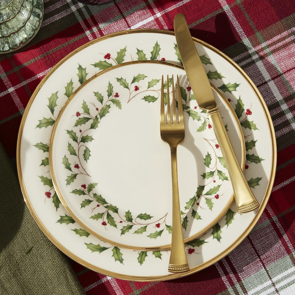 Lenox Dinnerware Set, Holiday 18-Piece Dinnerware Set, Service For 6, Porcelain Material, Dishwasher Safe, Home, Bowls, Dish Sets, Dinner Dishes, Plates And Bowls, Kitchen And Dining(Ivory, 18 Pieces)