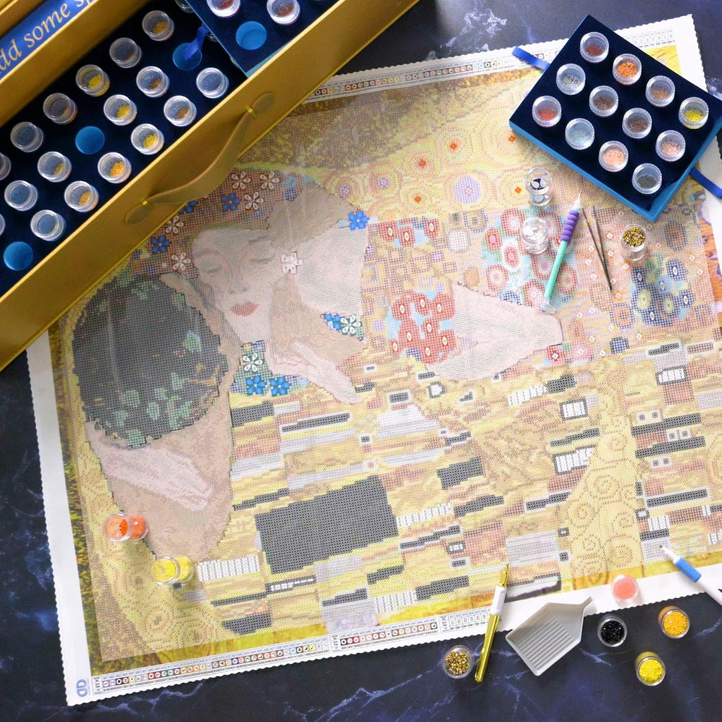 Diamond Dotz The Kiss (Apres Klimt) Diamond Painting Kits for Adults - Diamond Art Kits a Relaxing Creative Craft Kit with Dotz Gems 22x28