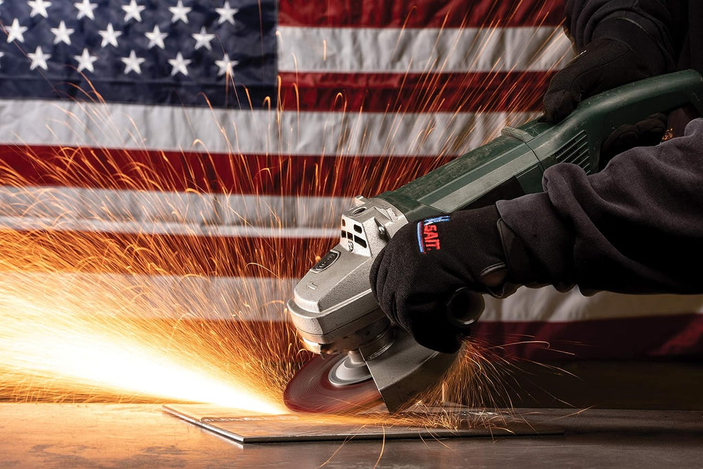 United Abrasives-SAIT 20150 A24N Fast Grinding Wheel 4 1/2' x 3/16' x 5/8-11' Type 27 with Super-Lock™ Hub, 10 Pack