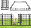 Decorative No Dig Fence Panels Metal Garden Fence with Gate, 92ft(L) x 32in(H) Garden Fencing for Dogs Rabbits, Temporary Fencing for Garden, Patio, Yard, 40 Panels