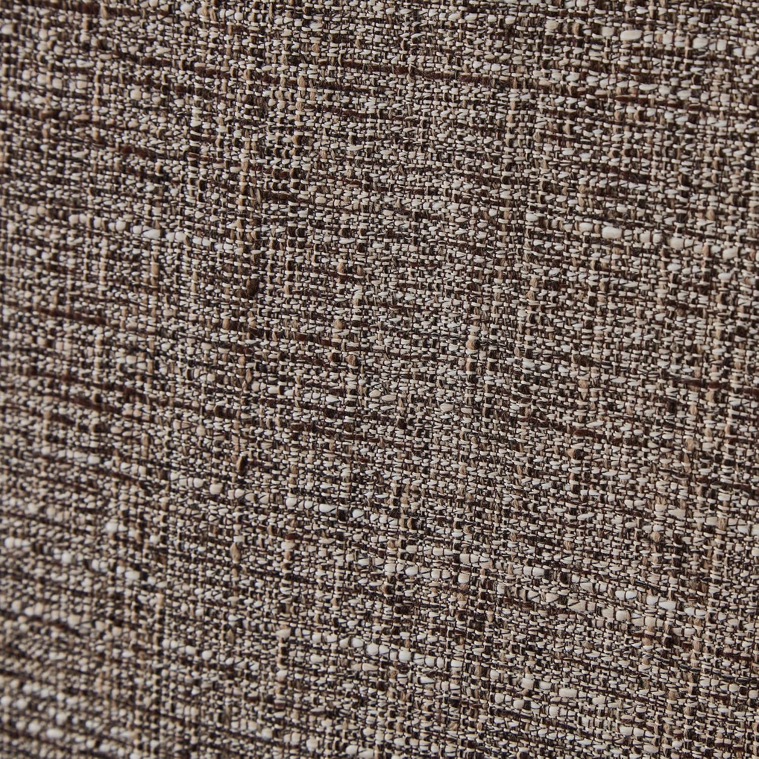Meridian Furniture B1205Brown-T Penny Collection Modern | Contemporary Twin Bed with Rich Brown Linen Textured Fabric, Curved Headboard, 52' W x 82.5' D x 52' H, Brown, Twin