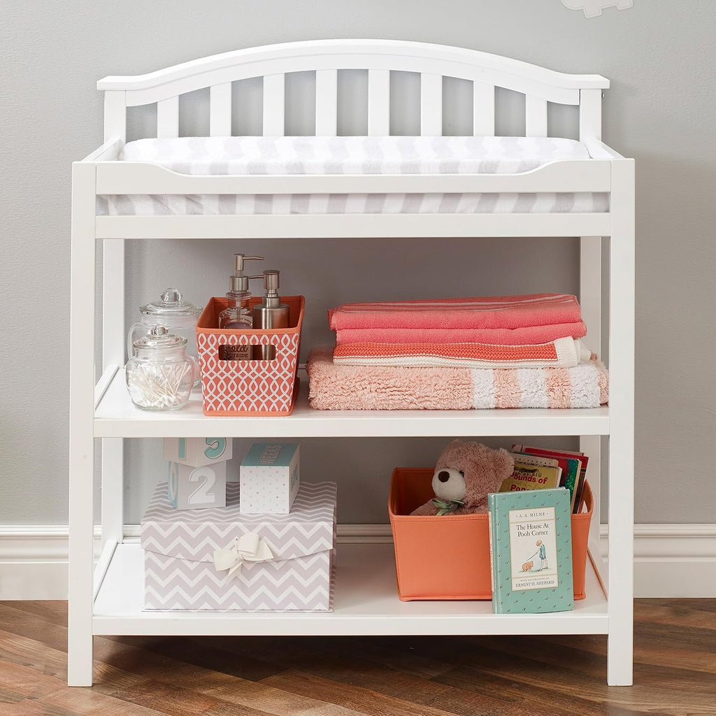 Sorelle Furniture Berkley Baby Dresser – Dresser for Nursery, Kids Bedroom Furniture, Dresser Drawers, Nightstand for Child's Room with Drawers, Nursery Furniture for Infant -White