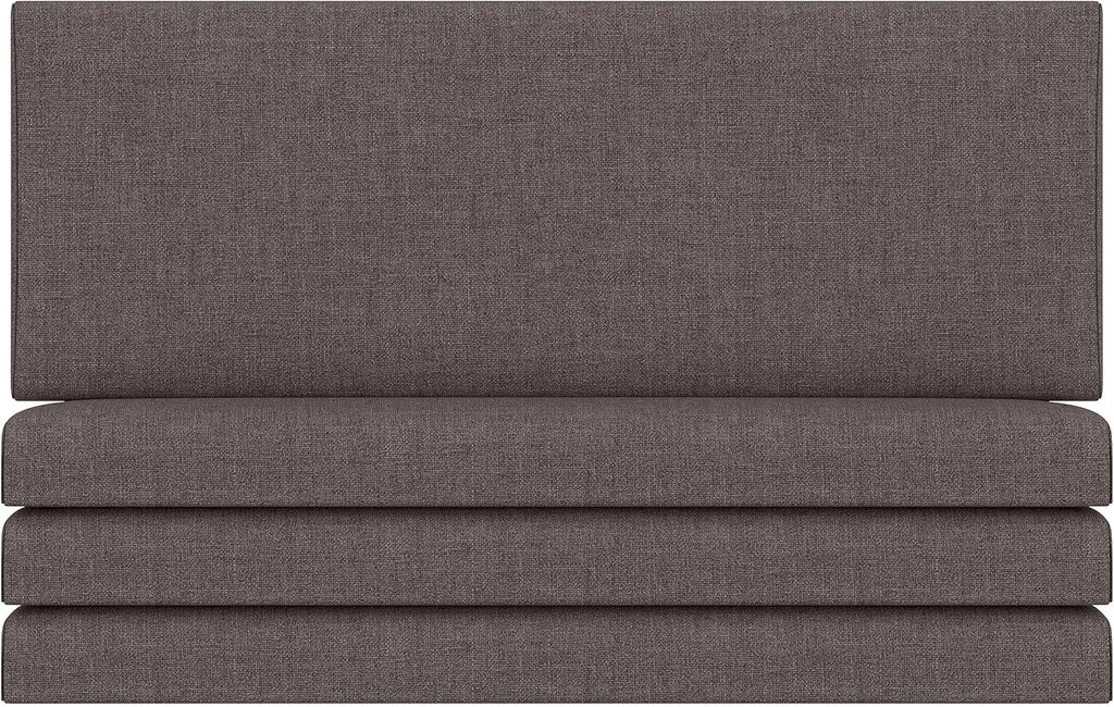 Jaxx Panelist Modern Padded Headboard – Set of 4 Wall Mounted Panels (Each 11.25' x 30') - Queen, Havana Brown Microvelvet