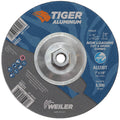 Weiler 58222 7 x 1/8 Tiger Aluminum Type 27 Cut Off/Grind Combo Wheel ALU30T 5/8-11 Nut (Pack of 10)