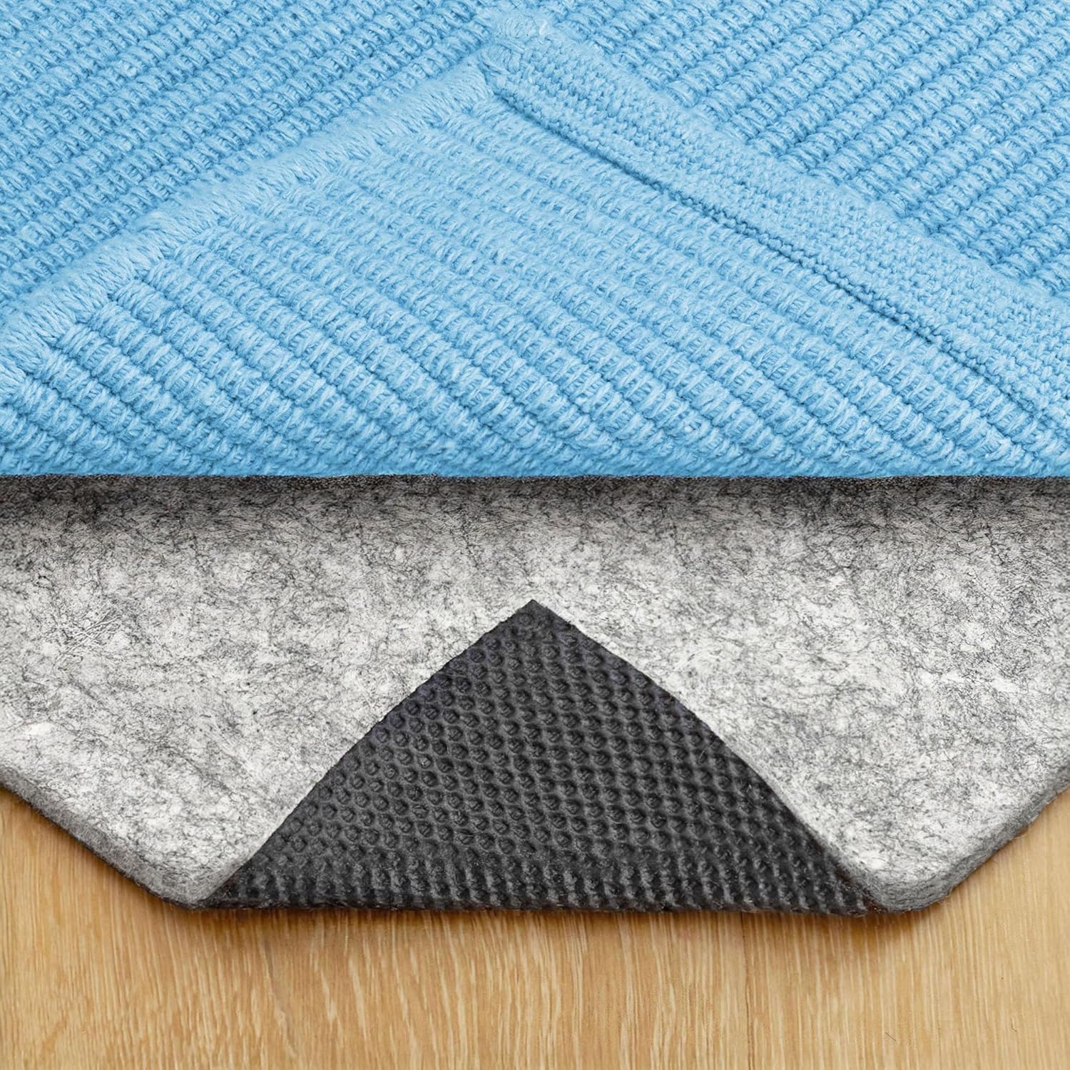RUGPADUSA - Dual Surface - 12'x15' - 1/4' Thick - Felt + Rubber - Non-Slip Backing Rug Pad - Safe for All Floors
