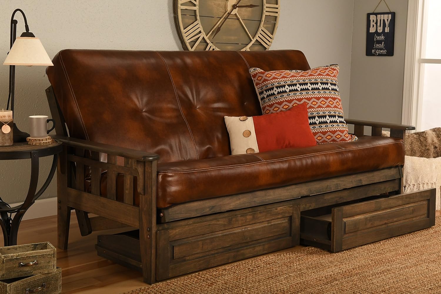 Kodiak Furniture Tucson Full Size Futon Set, Oregon Trail Saddle