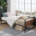 ZINUS Suzanne Bamboo and Metal Daybed, Mattress Foundation with Steel Slat Support, Easy Assembly, Twin, Chestnut Brown