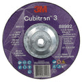 3M Cubitron 3 Cut and Grind Wheel, 88992, 36+, T27, 7 in x 1/8 in x 5/8 in-11, Pack of 10, ANSI, Longer Life, Faster Cut, Back-Gouging, Fillet Weld Removal, Cutting, Grinding