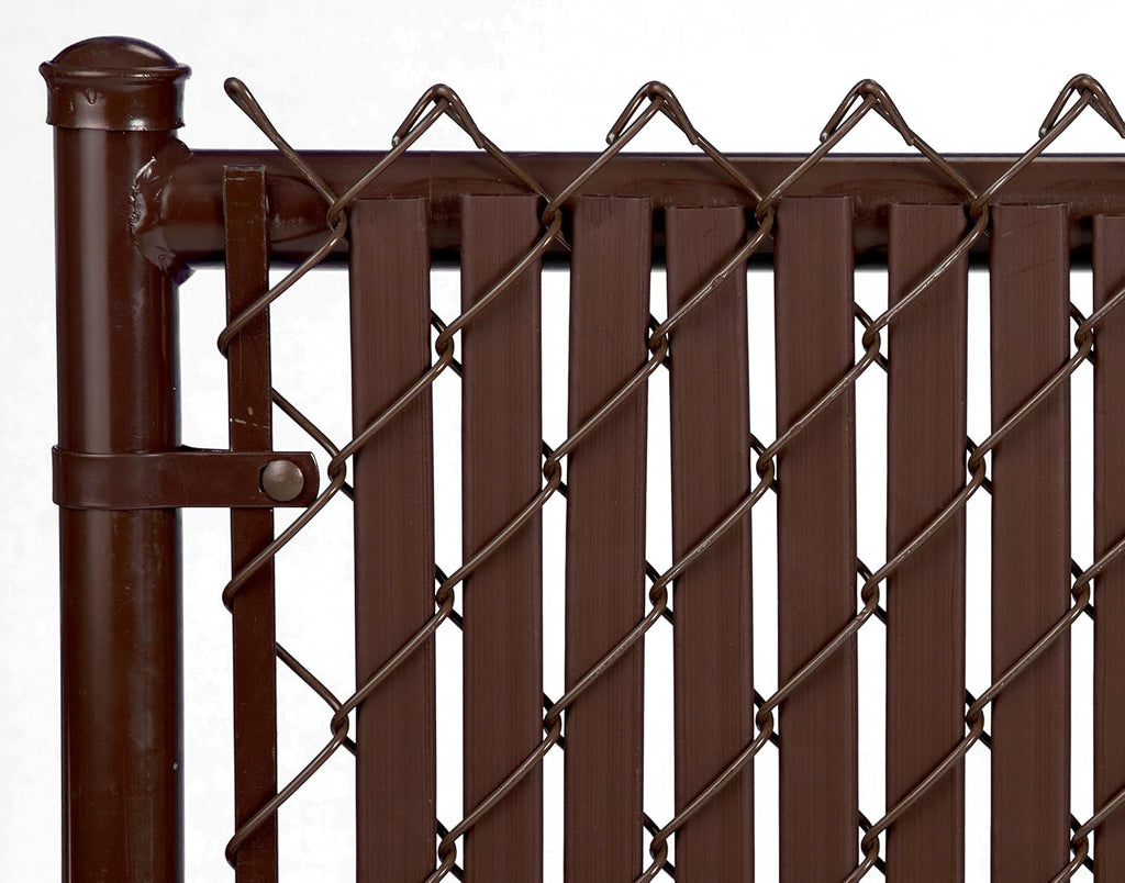 Proudly Made in The USA! - Tube Slat Double-Wall Bottom Locking Slat Depot Privacy Slat for 3', 4', 5', 6', 7' and 8' Chain Link Fence (6ft, Brown)