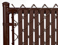 Proudly Made in The USA! - Tube Slat Double-Wall Bottom Locking Slat Depot Privacy Slat for 3', 4', 5', 6', 7' and 8' Chain Link Fence (6ft, Brown)