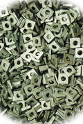 New Pack of (200) Galvanized 1/4 Square Bevel Washers I-Beam Flange Wedge Multi-Purpose Comprehensive Hardware Fastener Assortment Kit MoPNEM02300