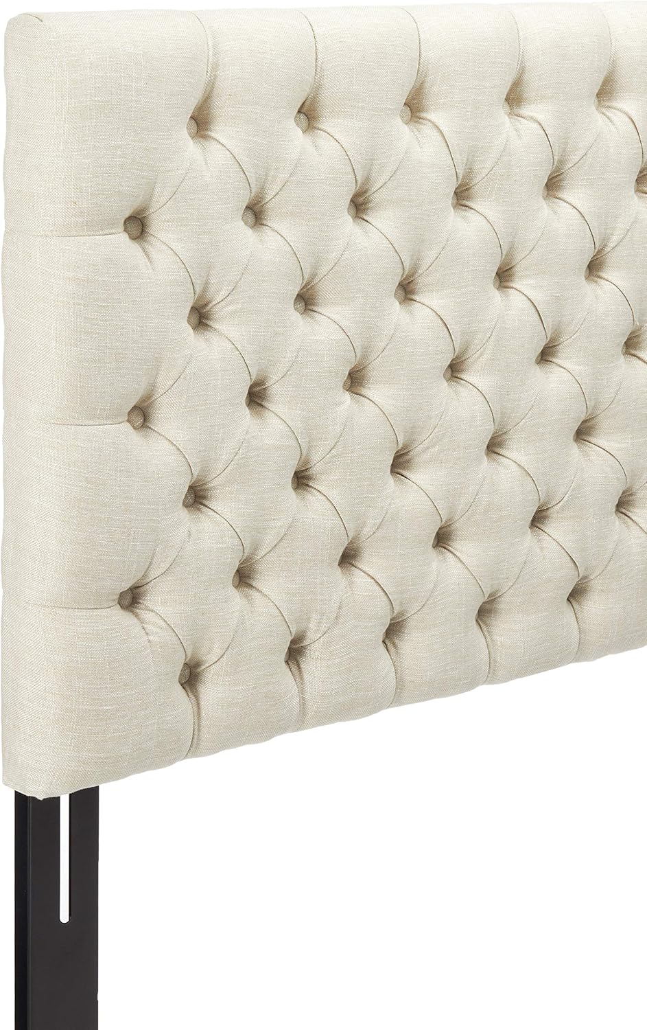 Christopher Knight Home Jezebel Button Tufted Fabric Headboard, Queen, Light Beige