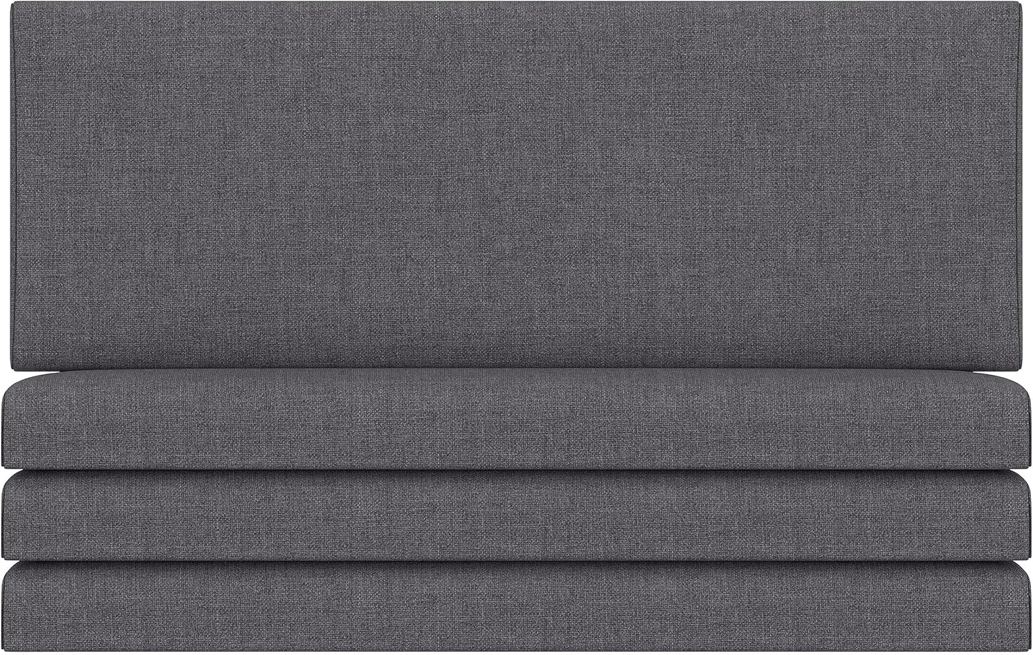 Jaxx Panelist Modern Padded Headboard – Set of 4 Wall Mounted Panels (Each 11.25' x 30') - Queen, Charcoal Microvelvet