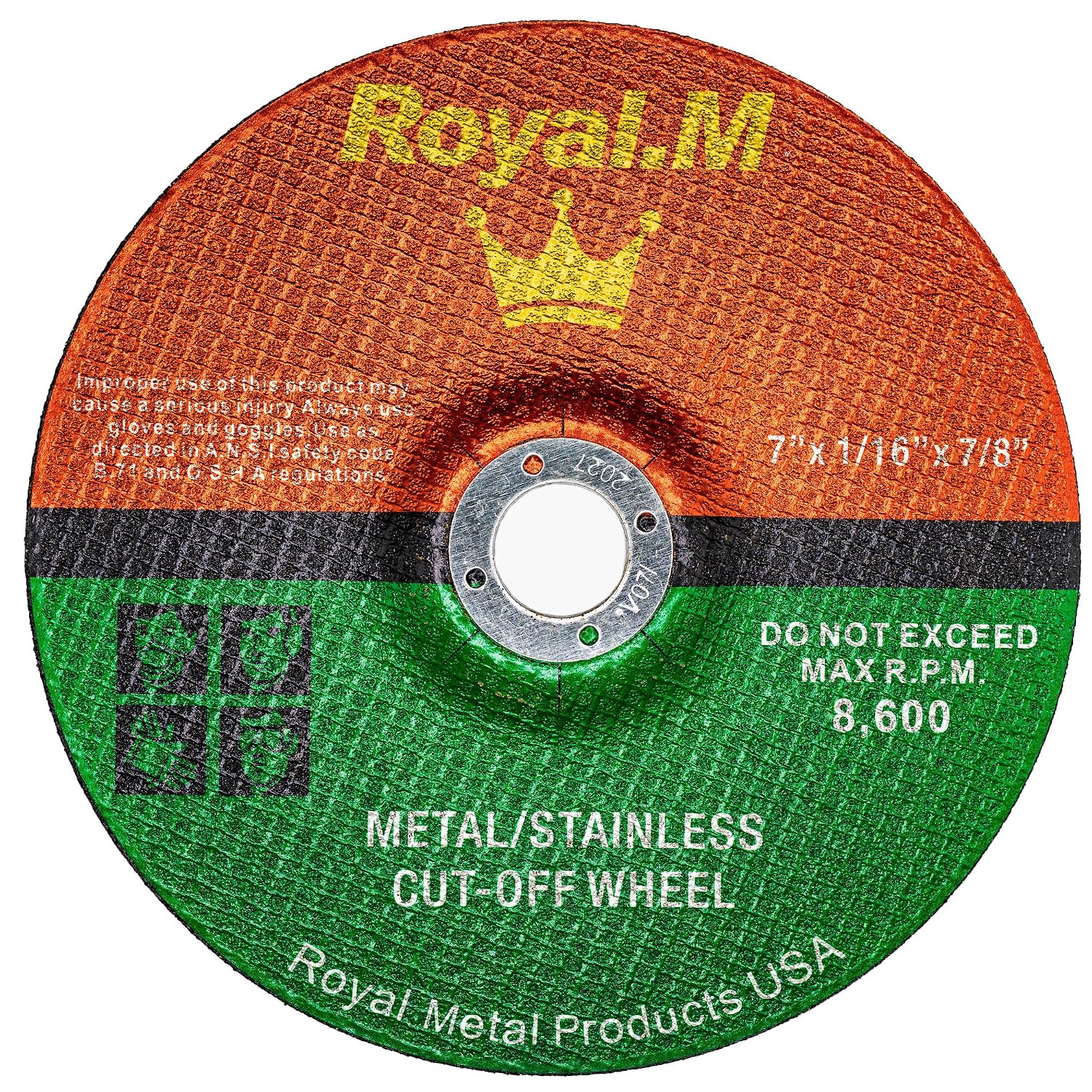 7' x 1/4' x7/8' Metal Grinding Wheel/Grinding Discs/Angle Grinders - 50 pcs.